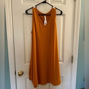 NWT Zenana Premium mustard yellow dress, size L